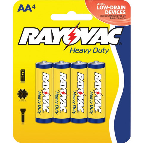 RAYOVAC 5AA-4D Heavy-Duty Batteries (AA; 4 pk)