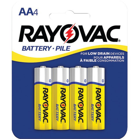 RAYOVAC 5AA-4F Heavy-Duty AA Batteries, 4 pk