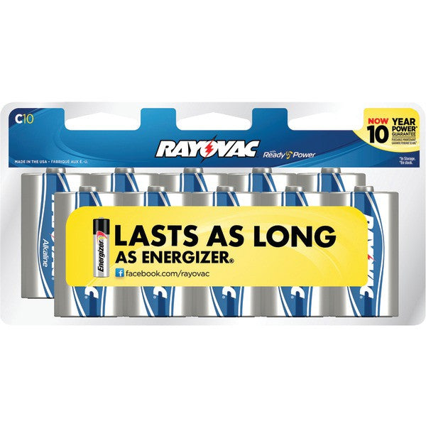 RAYOVAC 814-10CF C Alkaline Batteries, 10 pk