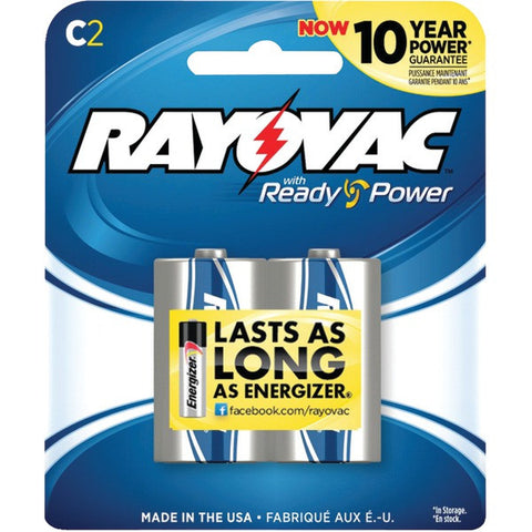 RAYOVAC 814-2F Alkaline Batteries (C; 2 pk)