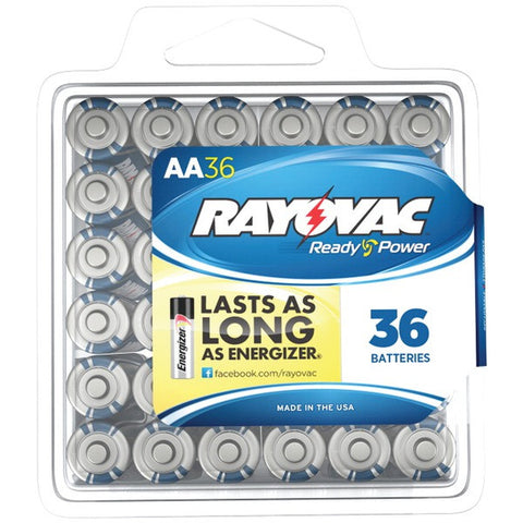 RAYOVAC 815-36PPF Alkaline Batteries Reclosable Pro Pack (AA, 36 pk)