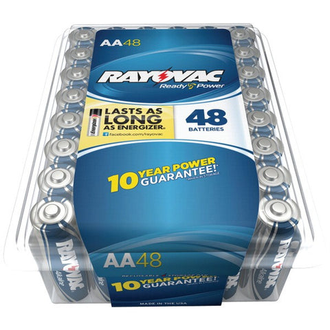 RAYOVAC 815-48PPTF Alkaline Batteries Reclosable Pro Pack (AA, 48 pk)