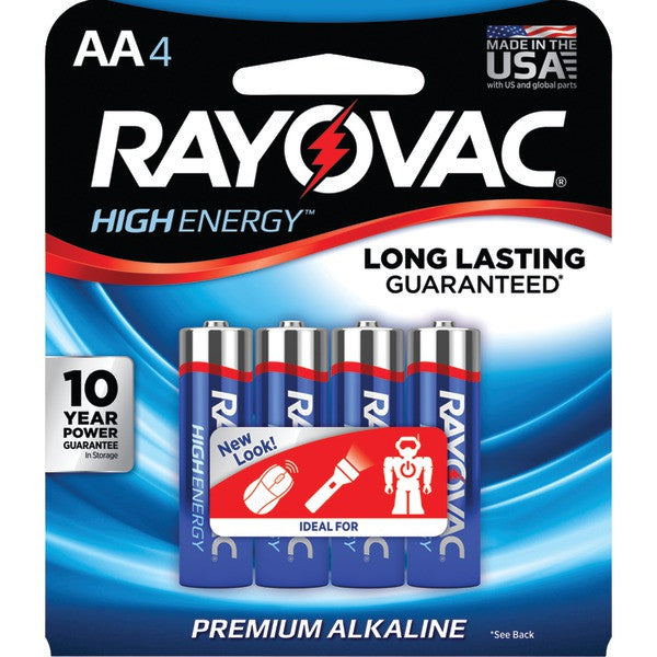 RAYOVAC 815-4J AA Alkaline Batteries (4 pk)