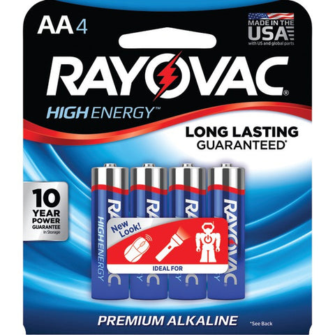 RAYOVAC 815-4J AA Alkaline Batteries (4 pk)