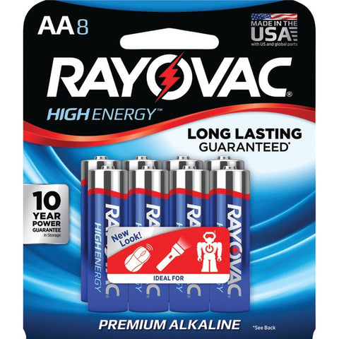 RAYOVAC 815-8J AA Alkaline Batteries (8 pk)