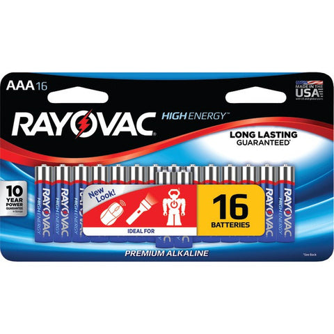 RAYOVAC 824-16LTJ AAA Alkaline Batteries (16 pk)
