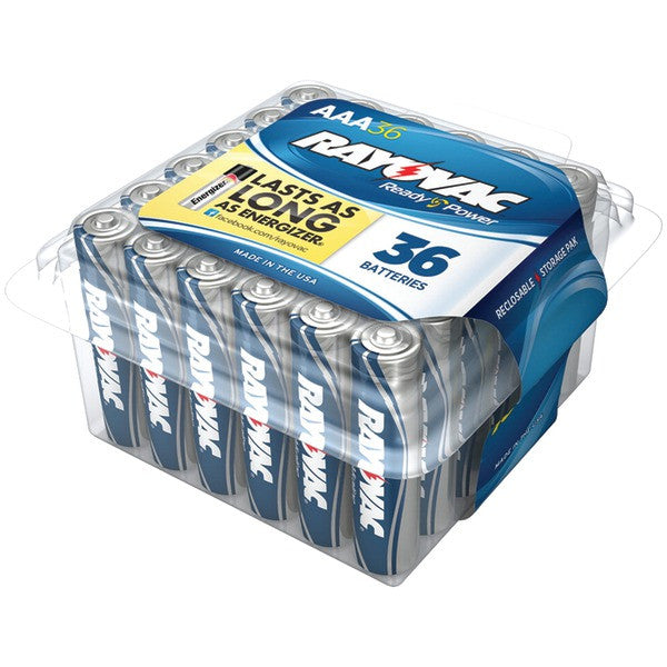 RAYOVAC 824-36PPF Alkaline Batteries Reclosable Pro Pack (AAA, 36 pk)