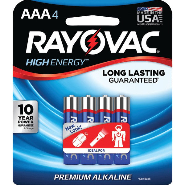 RAYOVAC 824-4J AAA Alkaline Batteries (4 pk)