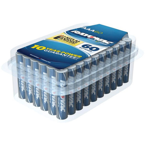RAYOVAC 824-60PPF Alkaline Batteries Reclosable Pro Pack (AAA; 60 pk)
