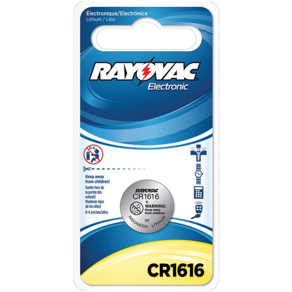 RAYOVAC KECR1616-1C 3-Volt Lithium Keyless Entry Battery (1 pk; CR1616 Size)