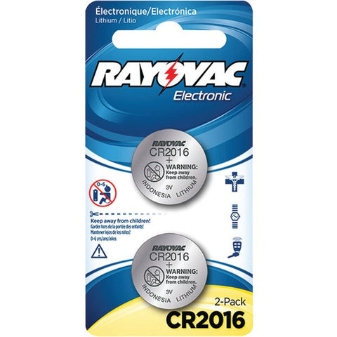 RAYOVAC KECR2016-2A 3-Volt Lithium Keyless Entry Battery (2 pk; CR2016 Size)