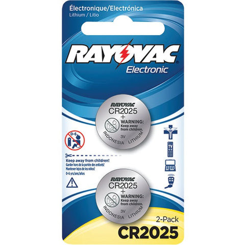 RAYOVAC KECR2025-2A 3-Volt Lithium Keyless Entry Battery (2 pk; CR2025 Size)