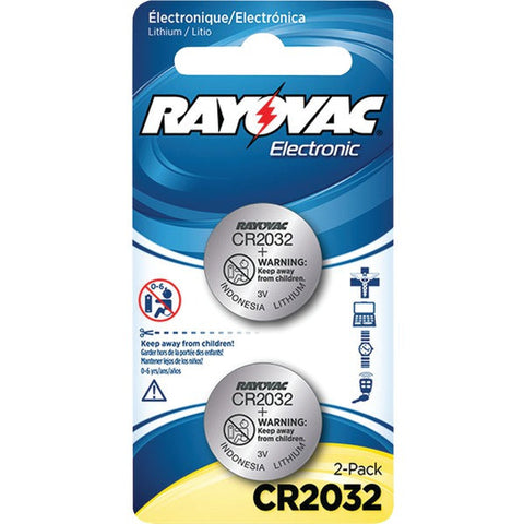 RAYOVAC KECR2032-2C 3-Volt Lithium Keyless Entry Battery (2 pk; CR2032 Size)