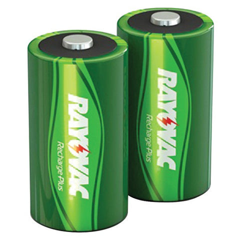 RAYOVAC PL713-2 GENB Ready-to-Use Rechargeable NiMH Batteries (D; 2 pk; 3,000mAh)