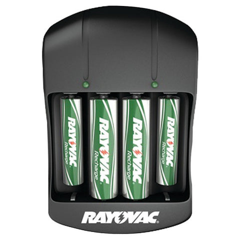 RAYOVAC PS134-4B GEN Value Charger with 2 AAA & 2 AA Ready-to-Use Rechargeable Batteries