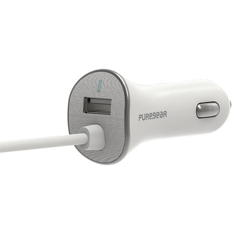 PURE GEAR 10875VRP USB-A to USB-C(TM) Car Charger (White)