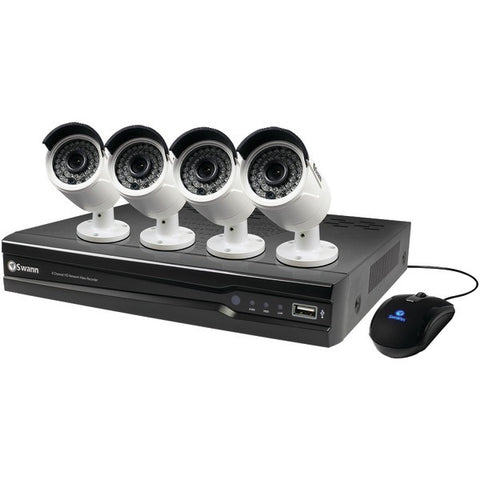 SWANN SWNVK-873004-US 8-Channel 1080p NVR with 4 Bullet Cameras