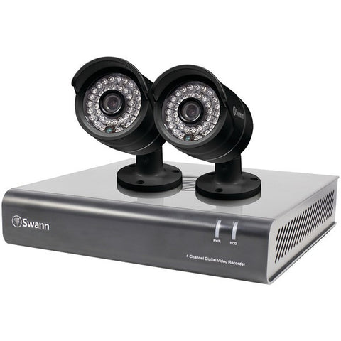 SWANN SWDVK-444002-US 4-Channel 720p DVR with 2 720p PRO-A850 Bullet Cameras
