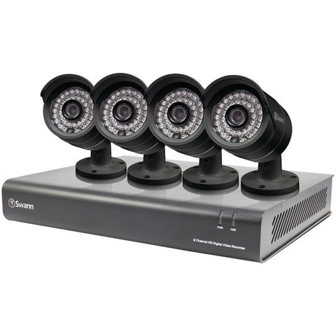 SWANN SWDVK-844004-US 8-Channel 720p DVR with 4 720p PRO-A850 Bullet Cameras