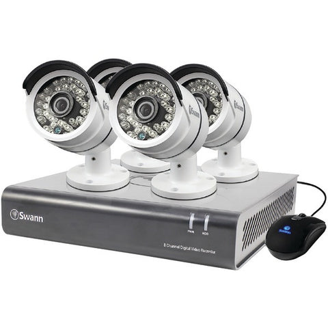 SWANN SWDVK-846004-US 8-Channel AHD 1080p DVR with 4 A855 Bullet Cameras