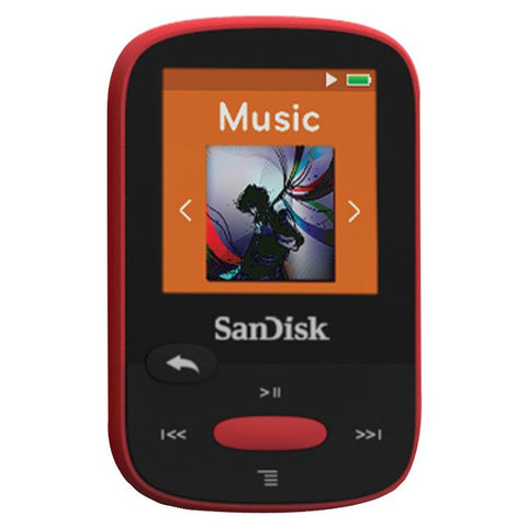SANDISK SDMX24-004G-A46R 4GB 1.44" Clip Sport MP3 Players (Red)