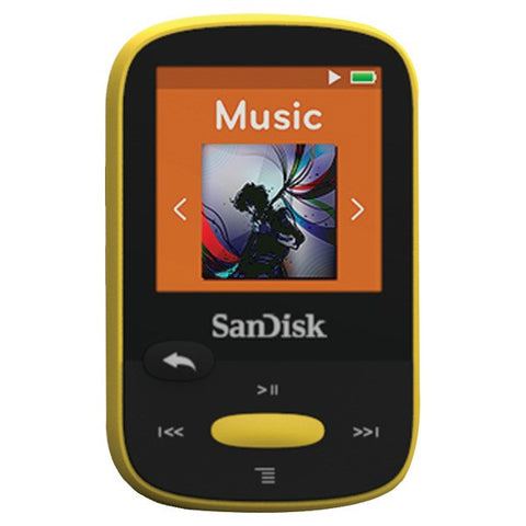 SANDISK SDMX24-004G-A46Y 4GB 1.44" Clip Sport MP3 Players (Yellow)