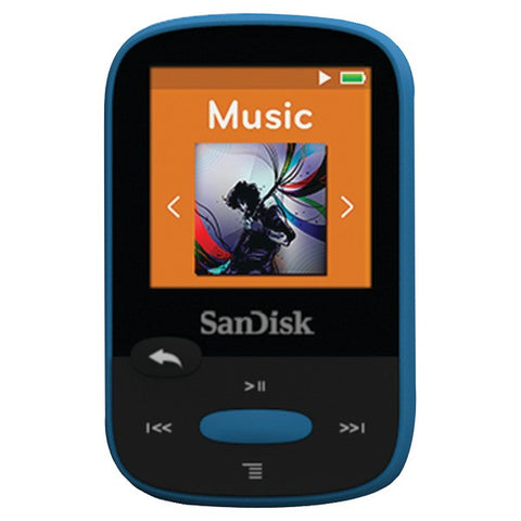 SANDISK SDMX24-008G-A46B 8GB 1.44" Clip Sport MP3 Players (Blue)