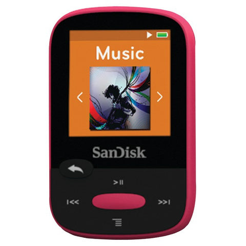 SANDISK SDMX24-008G-A46P 8GB 1.44" Clip Sport MP3 Players (Pink)
