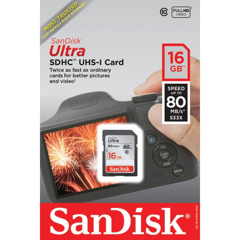 SANDISK SDSDUNC-016G-AN6IN SanDisk Ultra(R) SDHC(TM) Memory Card (16GB)