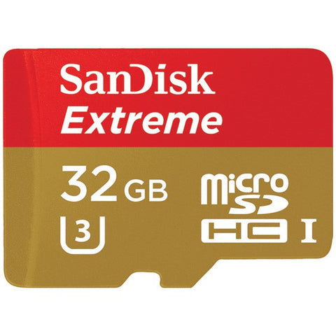 SANDISK SDSQXVF-032G-AN6MA Extreme(R) microSD(TM) UHS-I Card with Adapter (32GB)