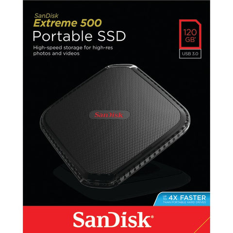 SANDISK SDSSDEXT-120G-G25 SanDisk Extreme(R) 500 Portable SSD(TM) Card (120GB)