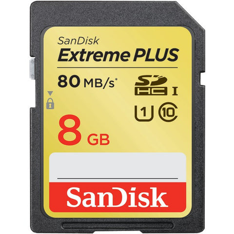 SANDISK SDSDXS-008G-A46 8GB SanDisk Extreme(R) PLUS SDHC(TM) UHS-I Memory Card