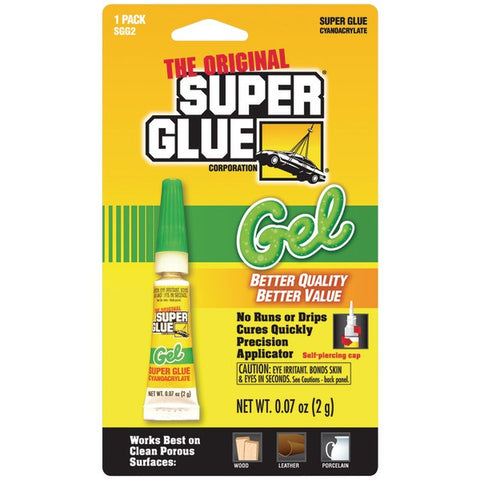 SUPER GLUE SGG2-12 Thick-Gel Super Glue Tube (Single Pack)