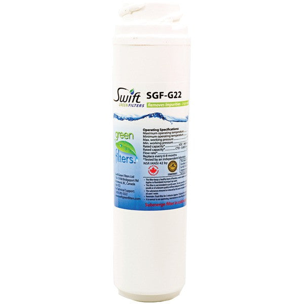 SWIFT GREEN FILTERS SGF-G22 Water Filter (Replacement for GE(R) GSWF, GSWF3PK, GSWFDS, PS951515, GTS22KHP, PTS22LHP, PTS22SHP & WF282)
