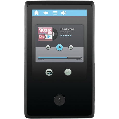EMATIC EM318VIDBL 8GB 2.4" Touchscreen MP3 Video Player with Bluetooth(R)