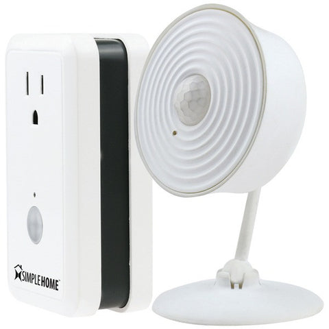 SimpleHome XCK7-1001-WHT Wi-Fi Motion Sensor & Energy-Monitored Wall Plug Multipack
