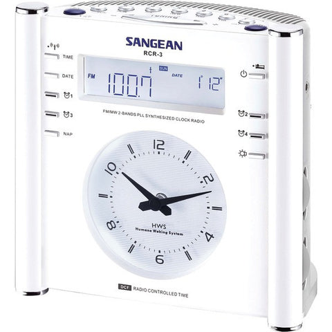SANGEAN RCR-3 Digital AM-FM Atomic Clock Radio