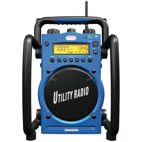 SANGEAN U3R Digital AM-FM Water-Resistant Utility Radio with Alarm