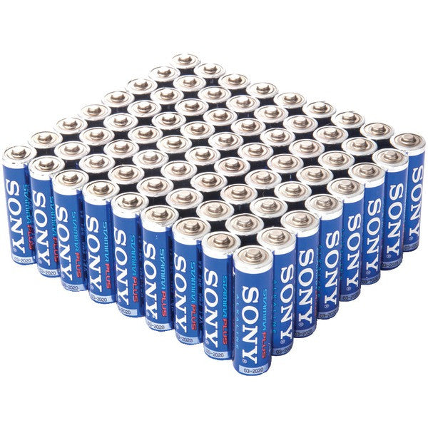 SONY SAA-72BULK STAMINA(R) PLUS Alkaline Bulk Batteries (AA; 72 pk)