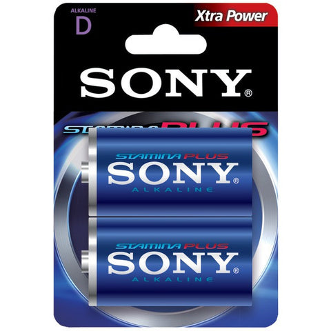 SONY S-AM1B2A STAMINA(R) PLUS Alkaline Batteries (D; 2 pk)