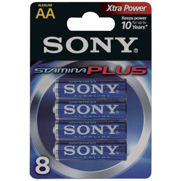 SONY S-AM3B8A STAMINA(R) PLUS Alkaline Batteries (AA; 8 pk)