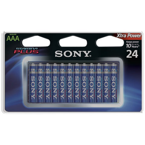 SONY S-AM4B24A STAMINA(R) PLUS Alkaline Batteries (AAA; 24 pk)
