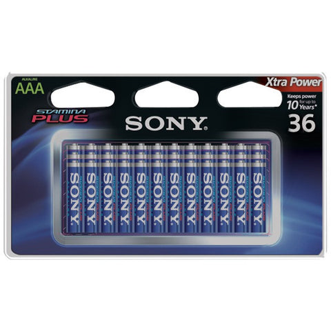 SONY S-AM4B36A STAMINA(R) PLUS Alkaline Batteries (AAA; 36 pk)