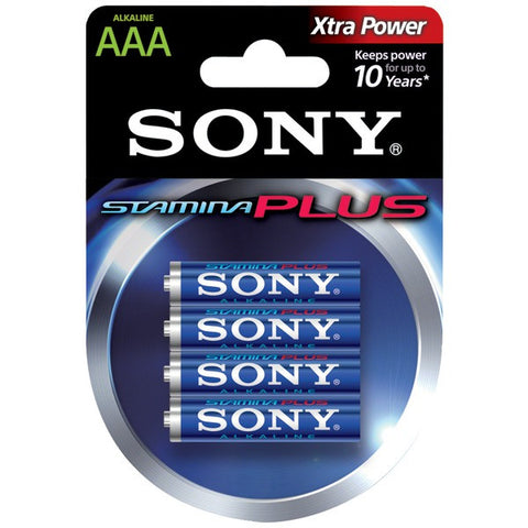 SONY S-AM4B4A STAMINA(R) PLUS Alkaline Batteries (AAA; 4 pk)
