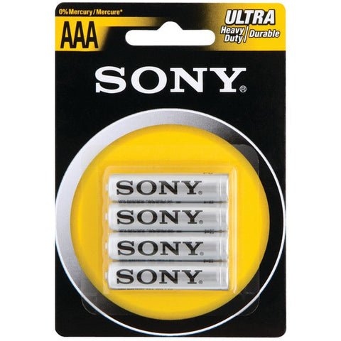 SONY S-R03NUB4A Heavy-Duty Carbon Zinc Batteries (AAA; 4 pk)