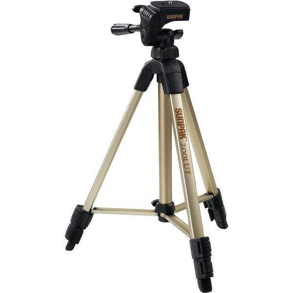 SUNPAK 620-020 Tripod with 3-Way Pan Head (Folded height: 18.5"; Extended height: 49"; Weight: 2.3lbs)