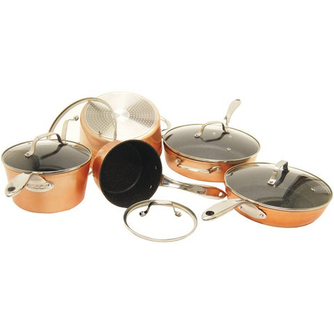 THE ROCK by Starfrit 030910-001-0000 THE ROCK(TM) by Starfrit 10-Piece Copper Cookware Set