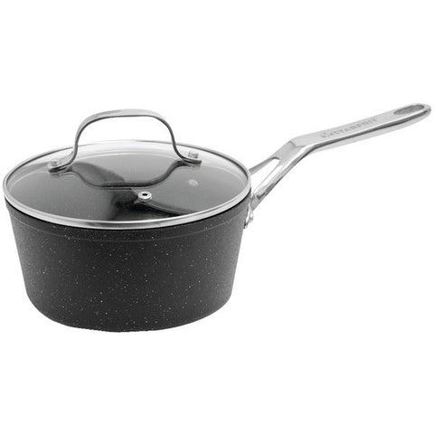 THE ROCK by Starfrit 060315-004-0000 THE ROCK(TM) by Starfrit Saucepan with Glass Lid & Stainless Steel Handles (2-Quart)