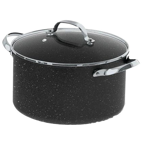 THE ROCK by Starfrit 060317-002-0000 THE ROCK(TM) by Starfrit 6-Quart Stockpot-Casserole with Glass Lid & Stainless Steel Handles