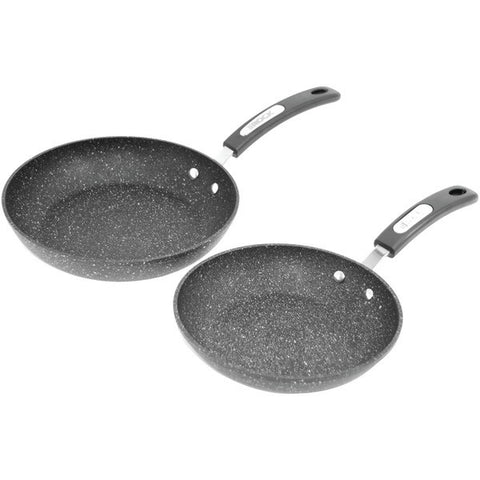 THE ROCK by Starfrit 060740-002-0000 THE ROCK(TM) by Starfrit Set of 2 Fry Pans with Bakelite(R) Handles